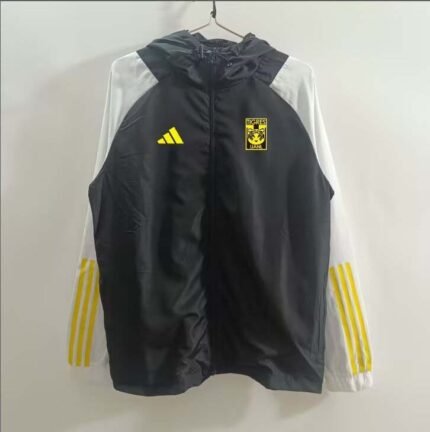 2025/2026 Tigres Windbreaker Black and white Football Shirt 1:1 Thai Quality